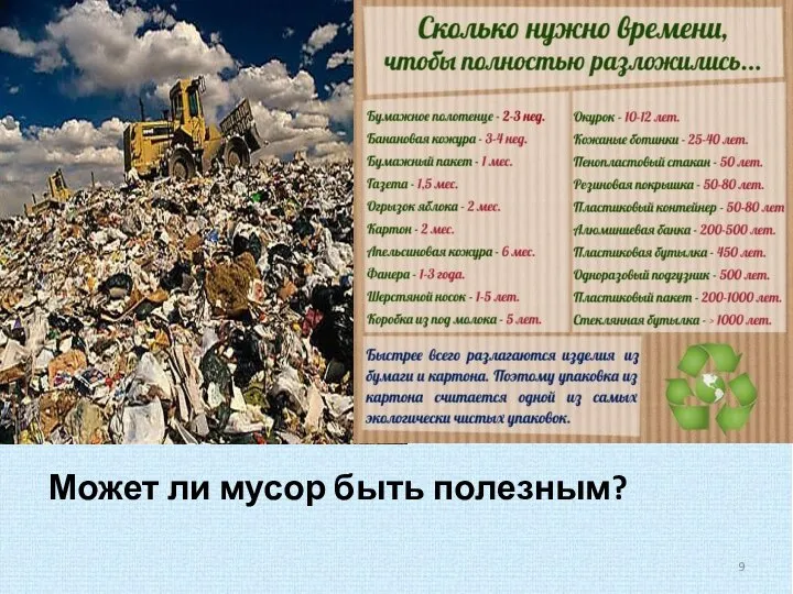 Может ли мусор быть полезным?