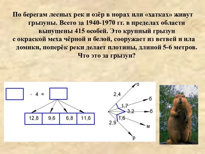 По берегам лесных рек и озёр в норах или «хатках» живут