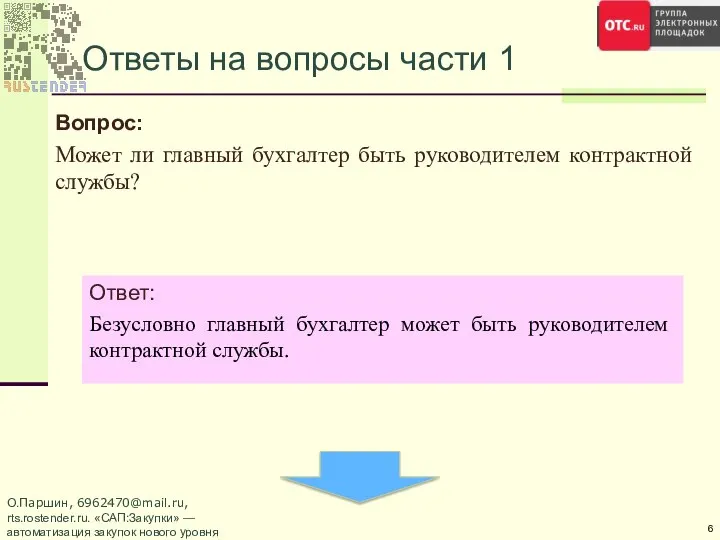 Ответы на вопросы части 1 Вопрос: Может ли главный бухгалтер быть