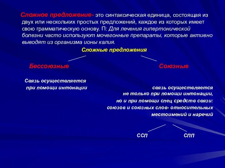 Сложное предложение- это синтаксическая единица, состоящая из двух или нескольких простых