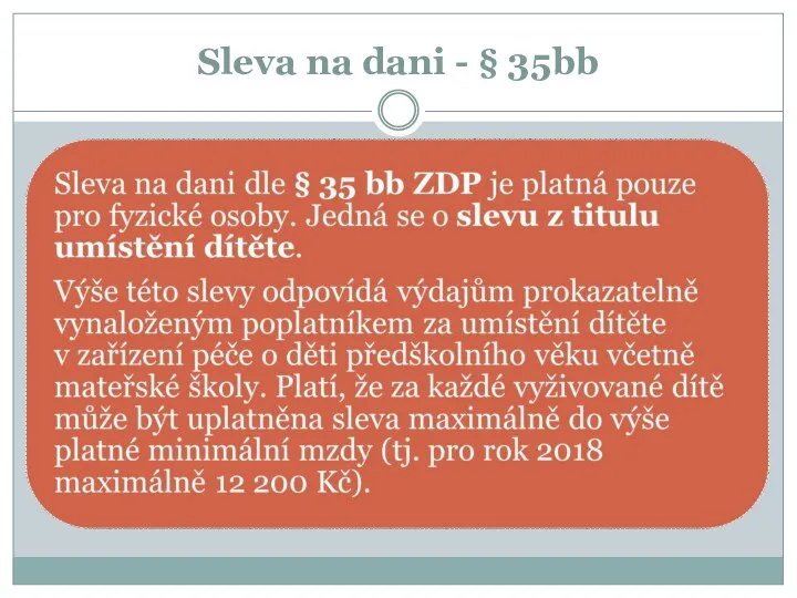 Sleva na dani - § 35bb