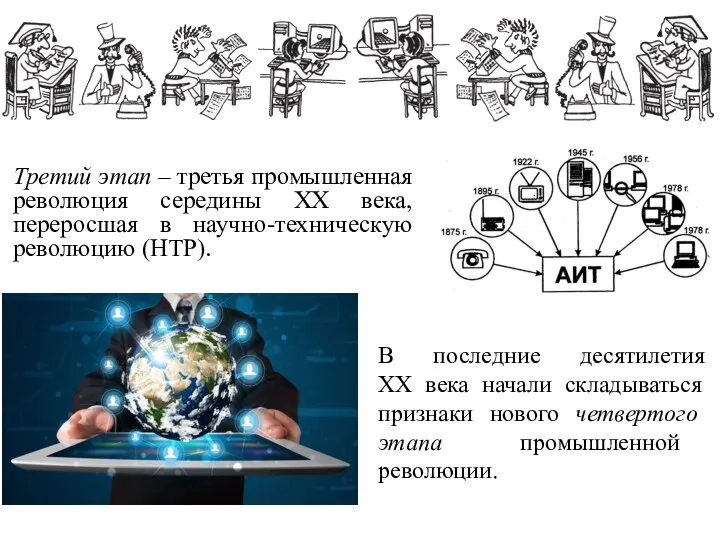 Третий этап – третья промышленная революция середины XX века, переросшая в