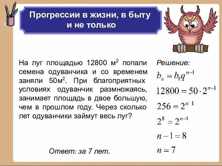 На луг площадью 12800 м2 попали семена одуванчика и со временем