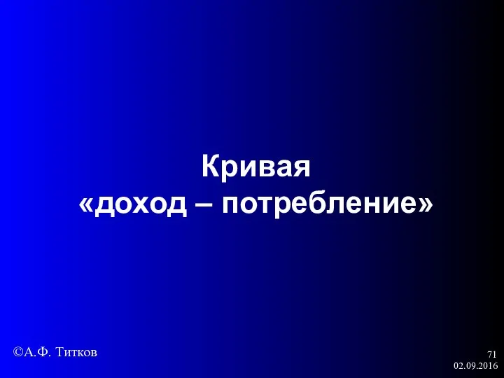 02.09.2016 Кривая «доход – потребление» ©А.Ф. Титков