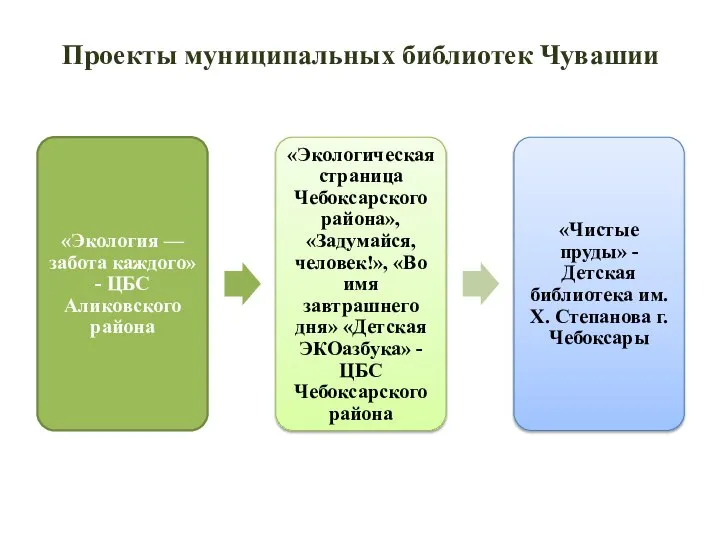 Проекты муниципальных библиотек Чувашии