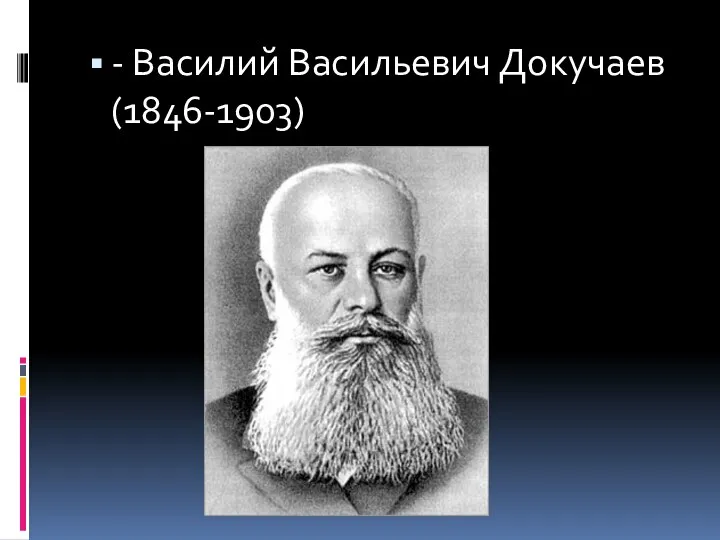 - Василий Васильевич Докучаев (1846-1903)