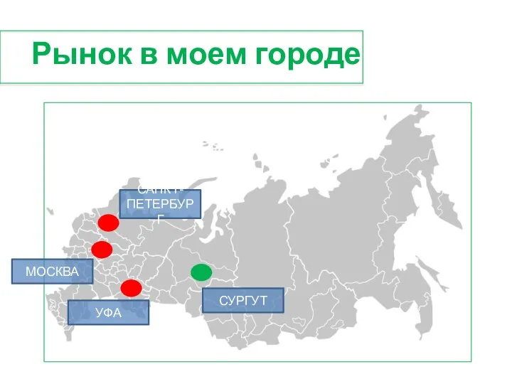 Рынок в моем городе МОСКВА САНКТ-ПЕТЕРБУРГ УФА СУРГУТ