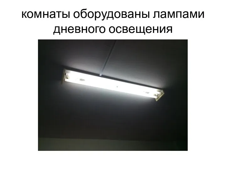 комнаты оборудованы лампами дневного освещения