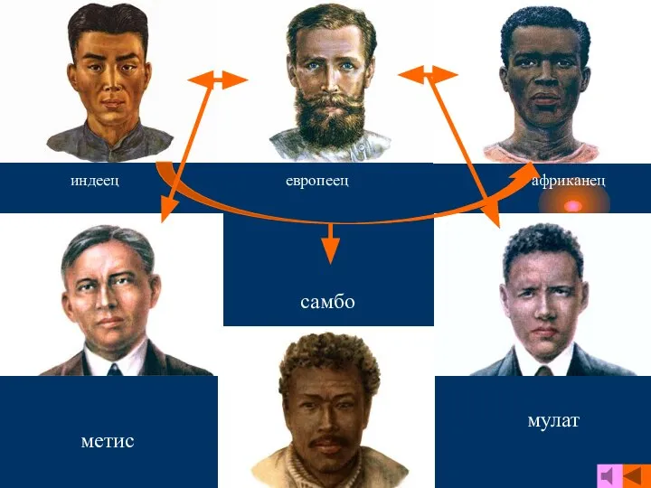 метис самбо мулат европеец индеец африканец