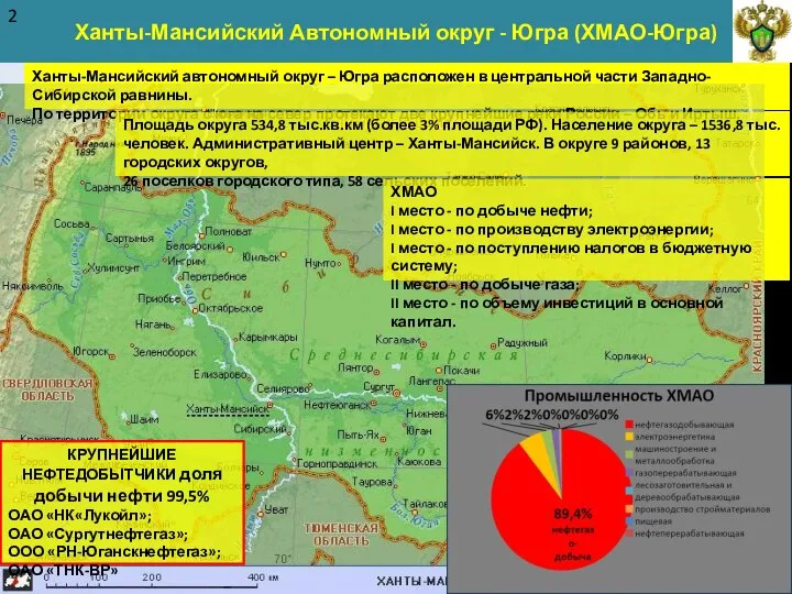 Ханты-Мансийский Автономный округ - Югра (ХМАО-Югра) 2 Ханты-Мансийский автономный округ –