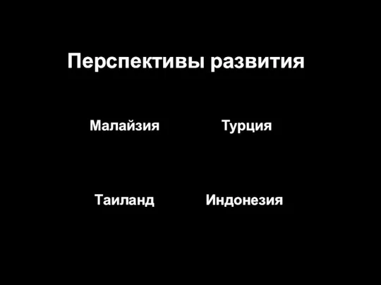 Перспективы развития Малайзия Турция Индонезия Таиланд