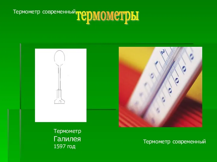 Термометр современный термометры Термометр современный Термометр Галилея 1597 год