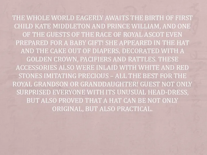 THE WHOLE WORLD EAGERLY AWAITS THE BIRTH OF FIRST CHILD KATE