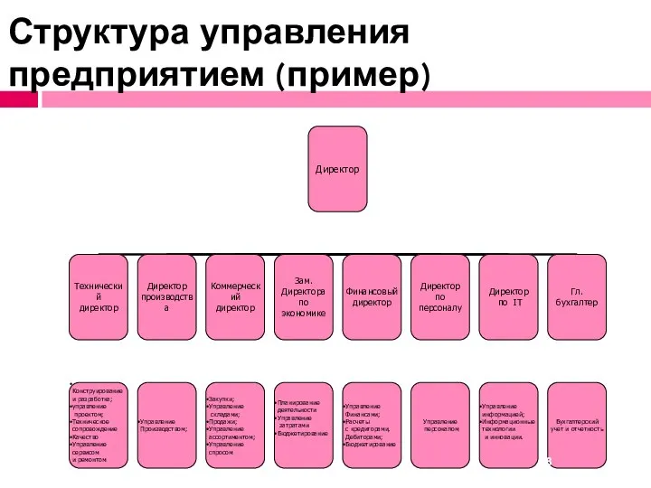 Структура управления предприятием (пример)