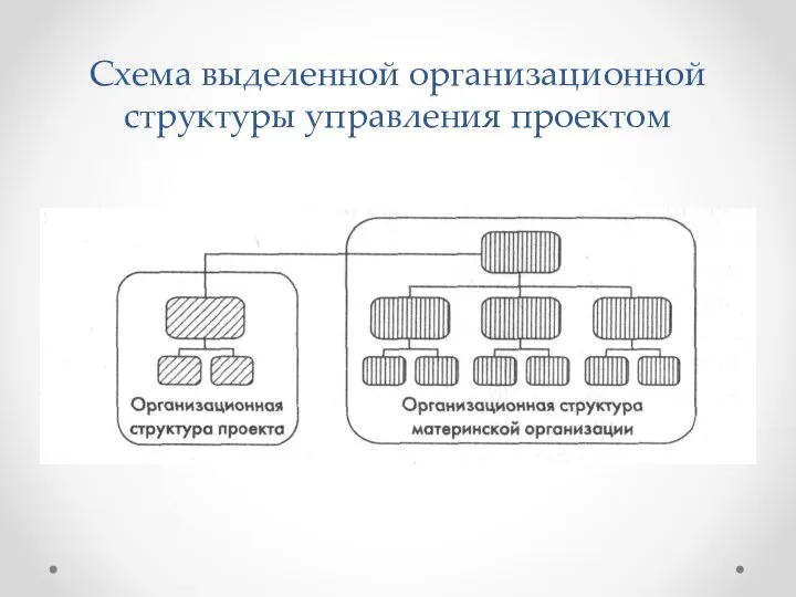 Схема выделенной организационной структуры управления проектом