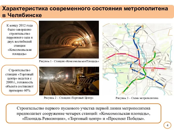 Характеристика современного состояния метрополитена в Челябинске 4 Рисунок 3 – Схема