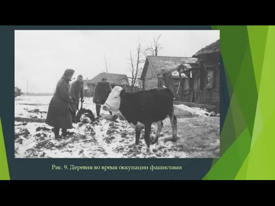 Рис. 9. Деревня во время оккупации фашистами