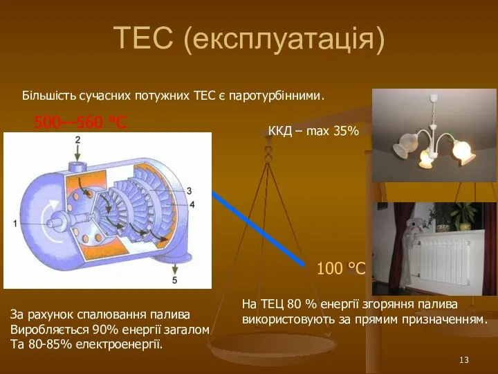 ТЕС (експлуатація) Більшість сучасних потужних ТЕС є паротурбінними. На ТЕЦ 80