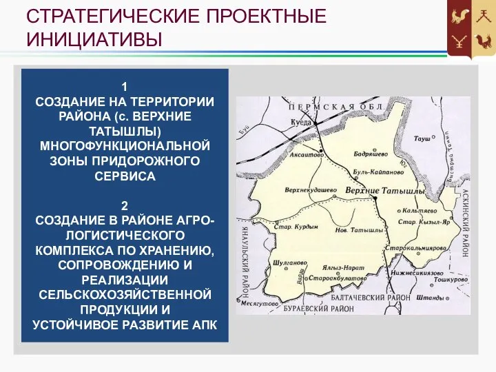 1 СОЗДАНИЕ НА ТЕРРИТОРИИ РАЙОНА (с. ВЕРХНИЕ ТАТЫШЛЫ) МНОГОФУНКЦИОНАЛЬНОЙ ЗОНЫ ПРИДОРОЖНОГО