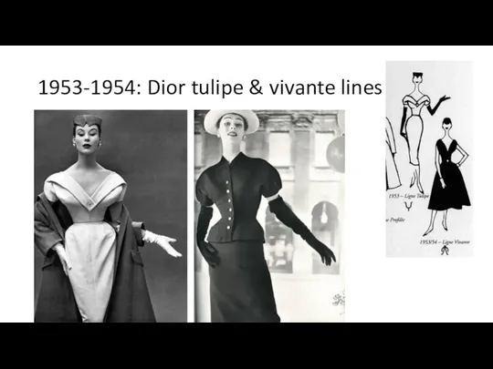 1953-1954: Dior tulipe & vivante lines