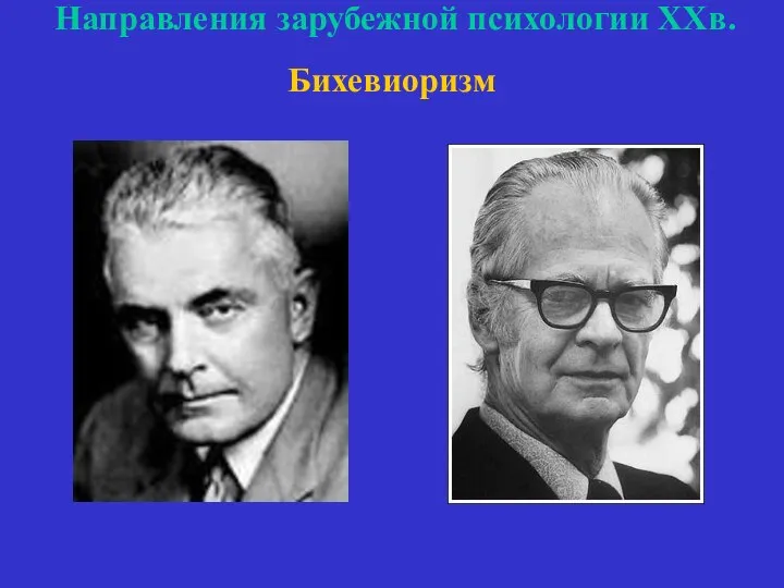 Направления зарубежной психологии ХХв. Бихевиоризм