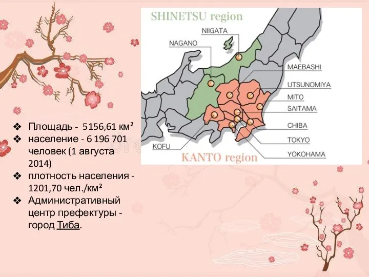 Площадь - 5156,61 км² население - 6 196 701 человек (1