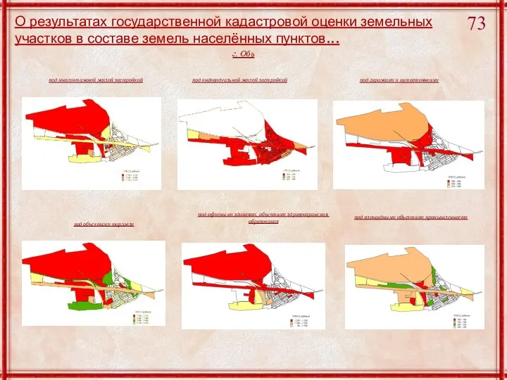 О результатах государственной кадастровой оценки земельных участков в составе земель населённых