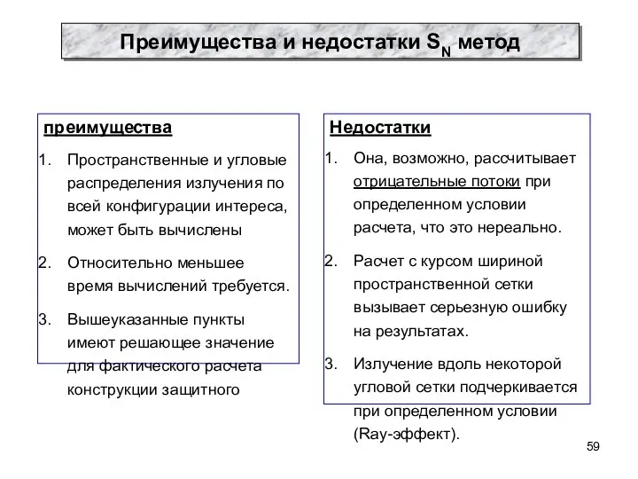 преимущества Пространственные и угловые распределения излучения по всей конфигурации интереса, может