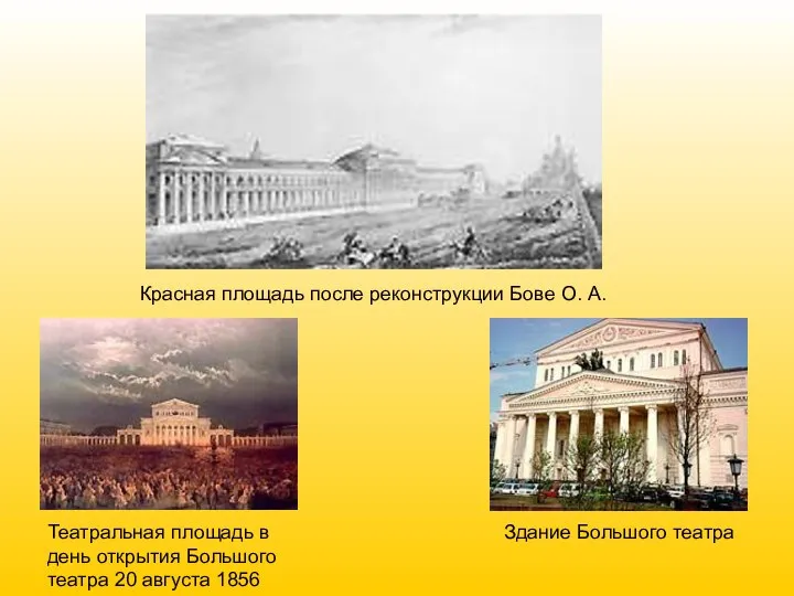 Красная площадь после реконструкции Бове О. А. Театральная площадь в день