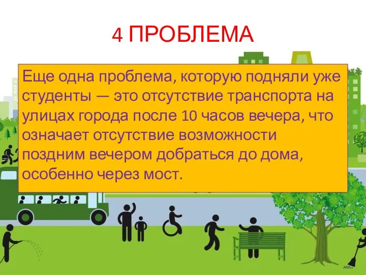 4 ПРОБЛЕМА Еще одна проблема, которую подняли уже студенты — это