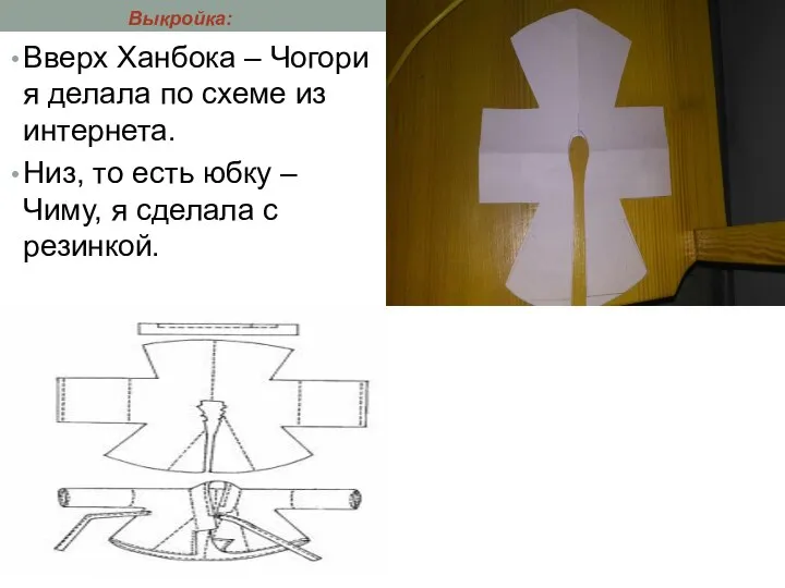 Вверх Ханбока – Чогори я делала по схеме из интернета. Низ,