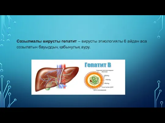 Созылмалы вирусты гепатит – вирусты этиологиялы 6 айдан аса созылатын бауырдың қабынулық ауру.