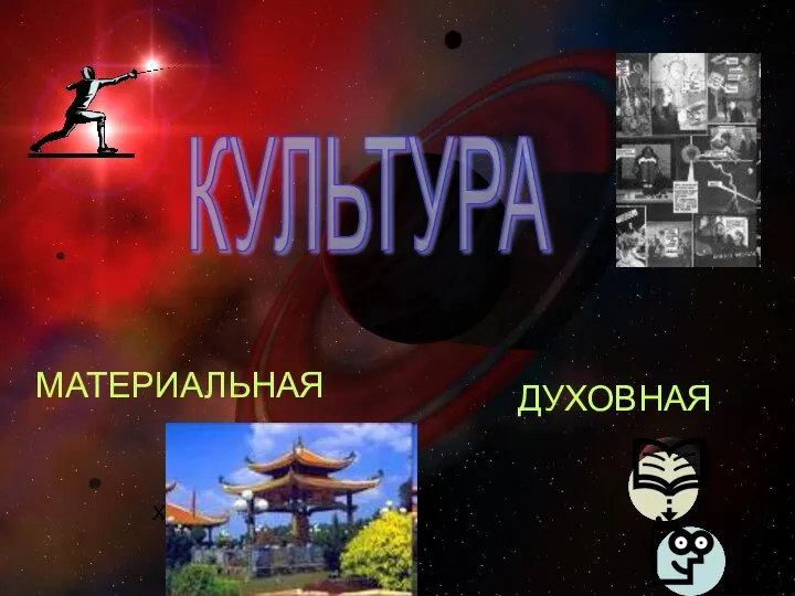 КУЛЬТУРА МАТЕРИАЛЬНАЯ ДУХОВНАЯ Х ДУХОВНАЯ ДУХОВНАЯ