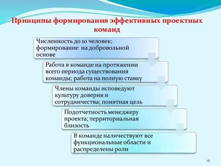 Принципы формирования эффективных проектных команд