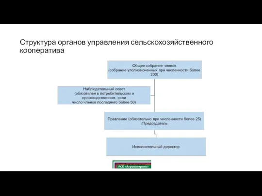 РСО "Агроконтроль" Структура органов управления сельскохозяйственного кооператива