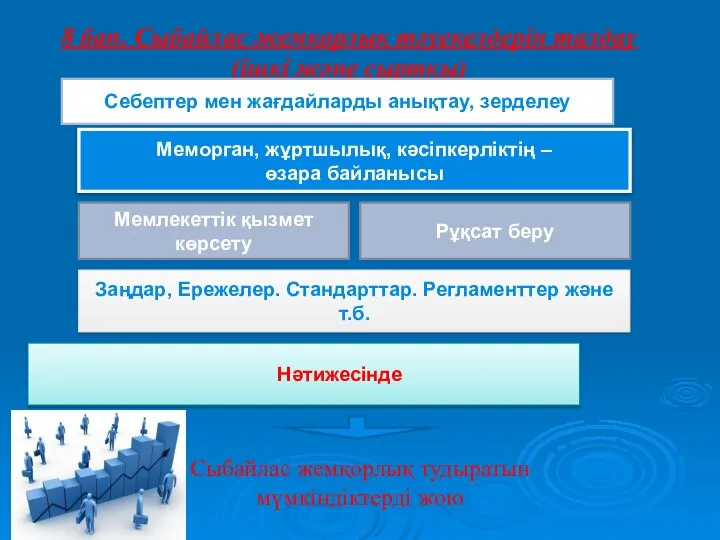 8 бап. Сыбайлас жемқорлық тәуекелдерін талдау (ішкі және сыртқы) Себептер мен