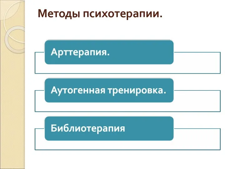 Методы психотерапии.