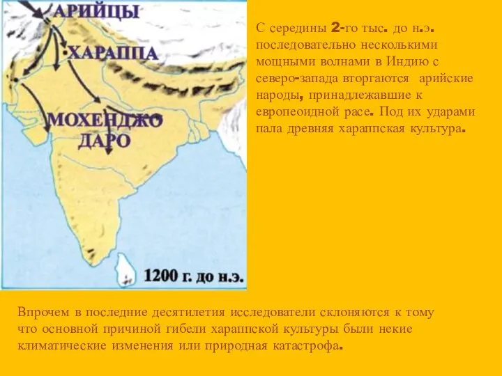 С середины 2-го тыс. до н.э. последовательно несколькими мощными волнами в