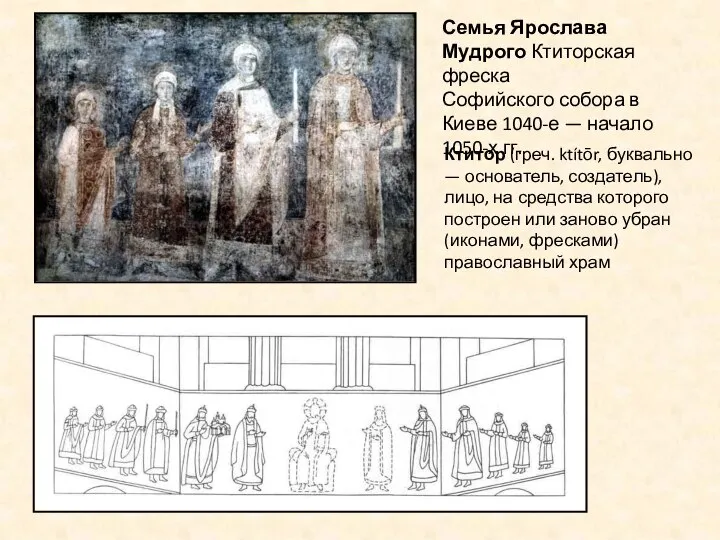 Семья Ярослава Мудрого Ктиторская фреска Софийского собора в Киеве 1040-е —