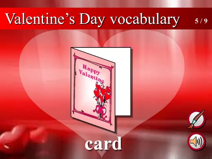 card 5 / 9 Valentine’s Day vocabulary