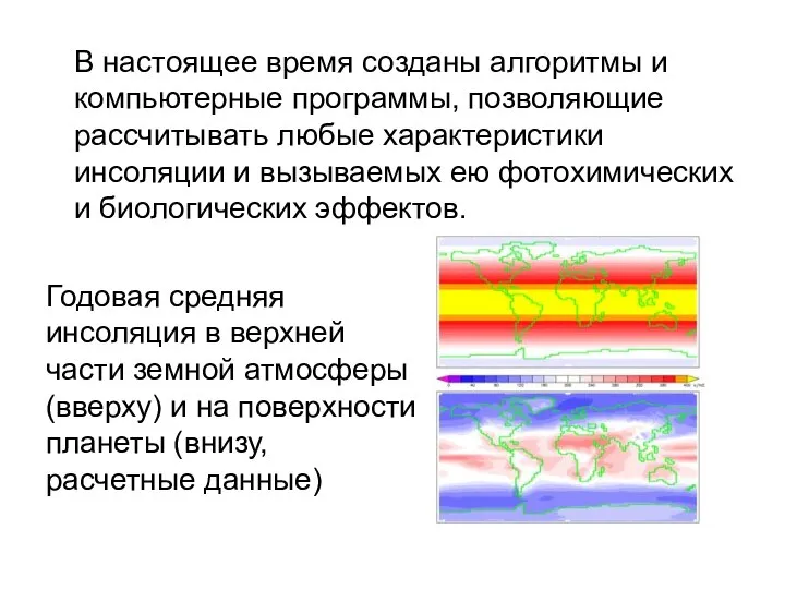 В настоящее время созданы алгоритмы и компьютерные программы, позволяющие рассчитывать любые