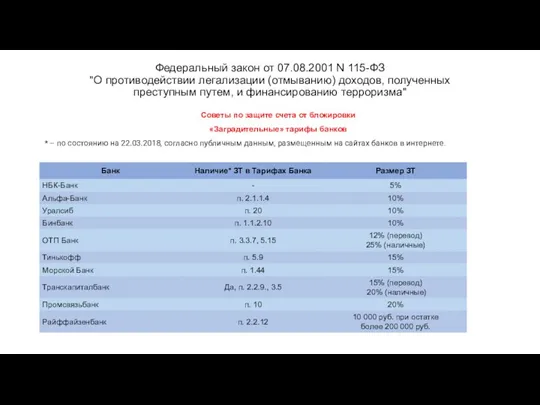 Федеральный закон от 07.08.2001 N 115-ФЗ "О противодействии легализации (отмыванию) доходов,