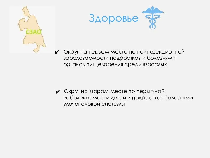 Здоровье Округ на первом месте по неинфекционной заболеваемости подростков и болезнями