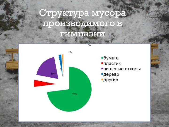 Структура мусора производимого в гимназии