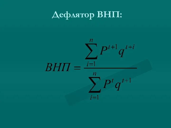 Дефлятор ВНП: