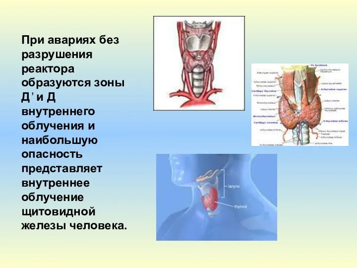 При авариях без разрушения реактора образуются зоны Д и Д внутреннего