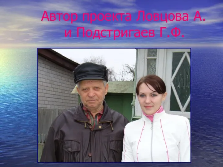 Автор проекта Ловцова А. и Подстригаев Г.Ф.