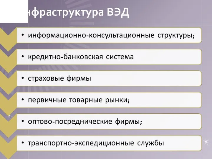 Инфраструктура ВЭД