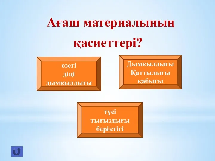 Ағаш материалының қасиеттері? түсі тығыздығы беріктігі Дымқылдығы Қаттылығы қабығы өзегі діңі дымқылдығы