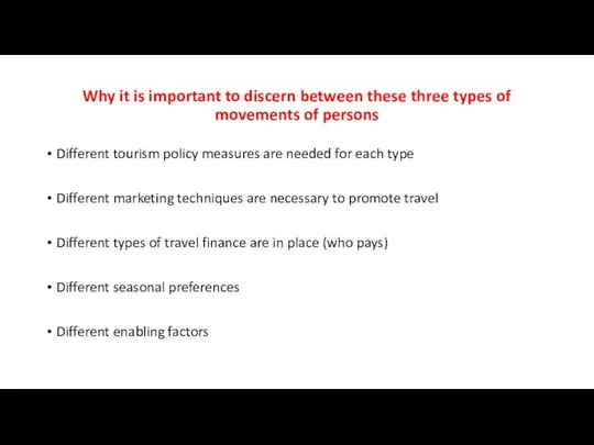 Why it is important to discern between these three types of